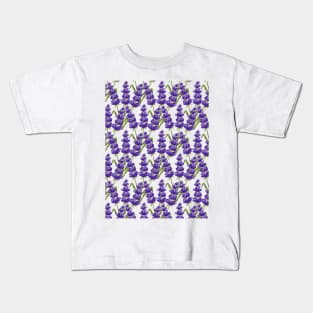 Lavender Flowers Pattern Kids T-Shirt